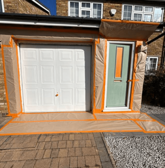 Wrapped door and garage