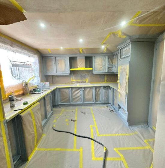 Kitchen During Spraying